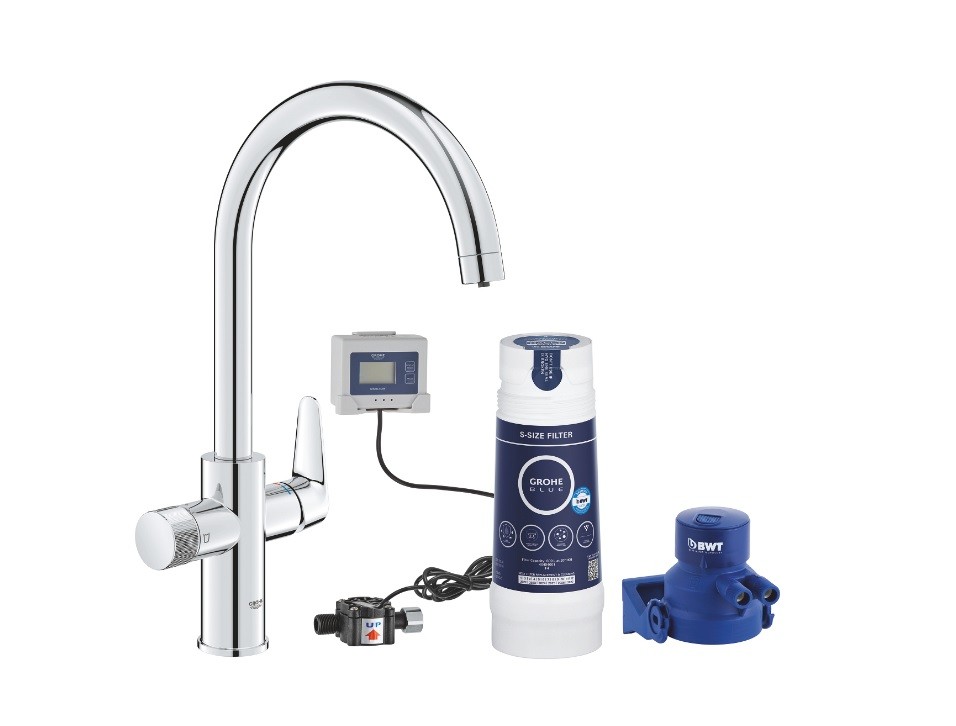 Grohe Blue Pure BauCurve Mosogat� csaptelep S m�ret� filterrel, 30581000