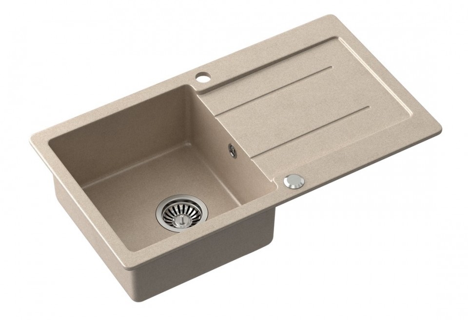 Sapho Gr�nit mosogat�t�lca, egymedenc�s, csepegtet�vel, 77x44cm, b�zs