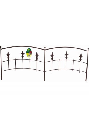 Nortene Royal Border, d�szes, festett f�m szeg�ly, 0,4 x 1m, barna