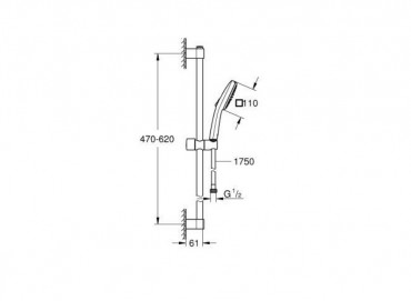 Grohe Tempesta Cube 110 Sines zuhanyszett 2 spray, 27578003