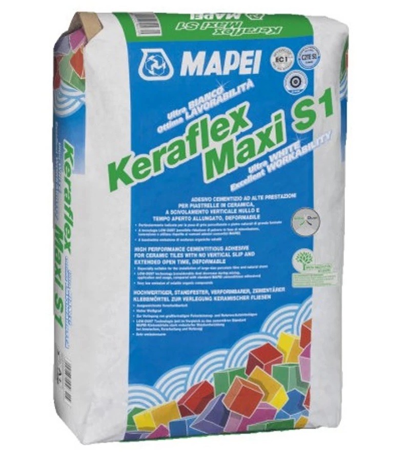 Ragaszt�habarcs, Mapei Keraflex Maxi S1 Zero, 25 kg (C2TES1) 