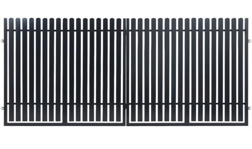 Polbram, Nikki, Dupla sz�rnyas kapu 4 m* 1,5 m magas, RAL 7016