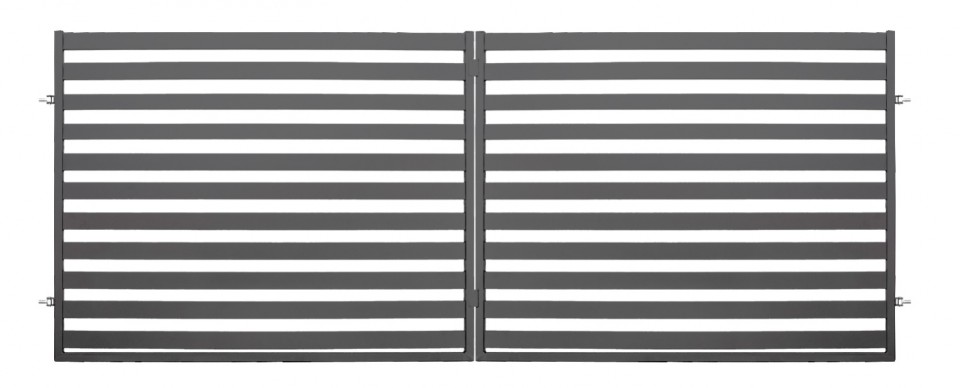 Polbram, Ruby, Dupla sz�rnyas kapu 4 m* 1,5 m magas, RAL 7016