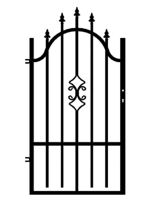 Polbram, Emma, Kiskapu 0,9 m*1,2-1,5 m magas, balos, RAL 9005