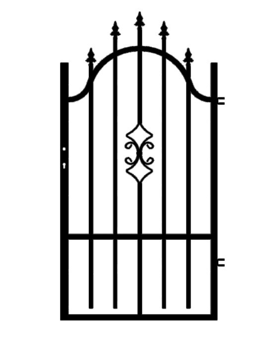 Polbram, Emma, Kiskapu 0,9 m*1,2-1,5 m magas, jobbos, RAL 9005