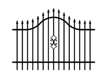 Polbram, Emma, Kerts panel 2 m* 0,9-1,2 m, magas, RAL 9005