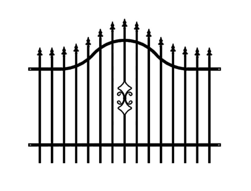 Polbram, Emma, Ker�t�s panel 2 m* 0,9-1,2 m, magas, RAL 9005