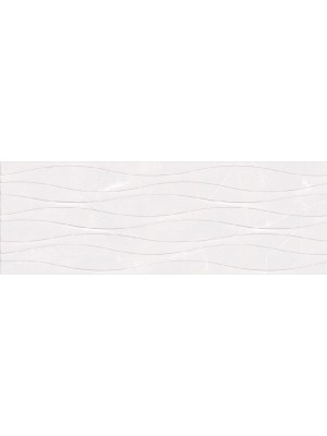 Dekorcsempe, Geotiles Dagma rlv. Blanco Ondas f�nyes rett. 30x90 cm