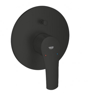 Csaptelep, Grohe Eurosmart 194502433, kd/zuhanycsaptelep, egykaros, matt fekete 