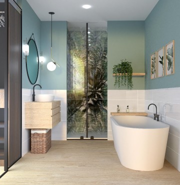 Csempe, Savoia, Botanical Pigment White, f�nyes, 25x75 cm