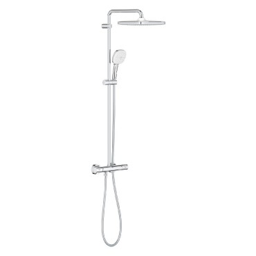 Grohe Tempesta termoszt�tos zuhanyrendszer, Cube 250 fejzuhannyal, kr�m 26689001
