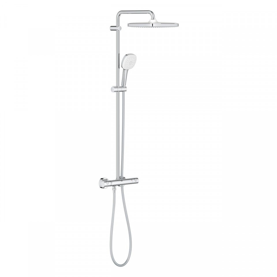 Grohe Tempesta termoszt�tos zuhanyrendszer, Cube 250 fejzuhannyal, kr�m 26689001