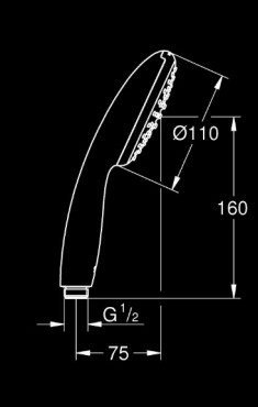 Grohe Tempesta 110 kzizuhany, 1 spray, kerek 27923003