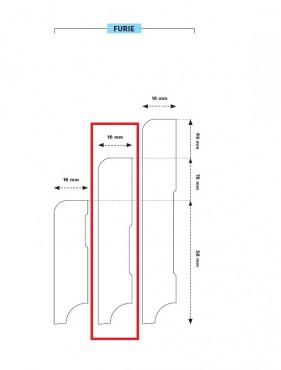 Szeg�lyl�c, MDF78, Basic Pure+ Furie 57120 lakkozott feh�r (2,4 m/sz�l)