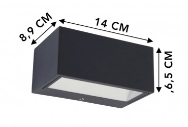 Lutec Gemini LED kltri fali lmpa grafitszrke 5189102118