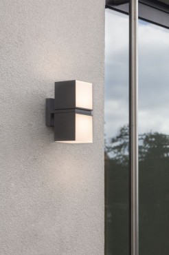 Lutec Cuba Fali LED l�mpa 2-fejes grafitsz�rke 3000K