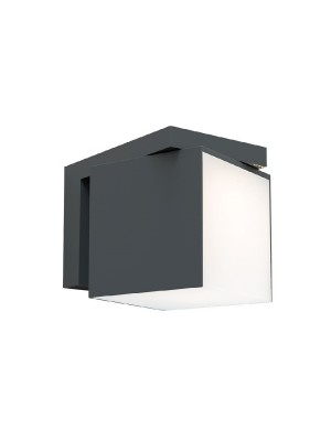 Lutec Cuba LED k�lt�ri 1-es falikar s.sz�rke 4000K