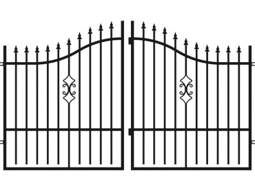 Polbram Emma Dupla sz�rnyas kapu 3,5m, 1,2-1,5m magas RAL 9005