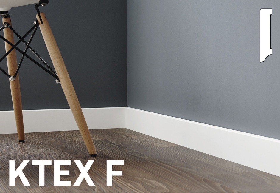 Szeg�lyl�c, MDF, Swiss Krono Tex, GEFAST, feh�r, festhet�, klippel r�gz�thet�, 18x80x2400 mm