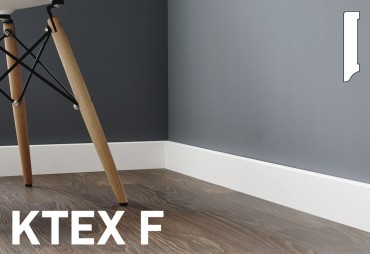 Szeg�lyl�c, MDF, Swiss Krono Tex, GEFAST, feh�r, festhet�, klippel r�gz�thet�, 18x80x2400 mm