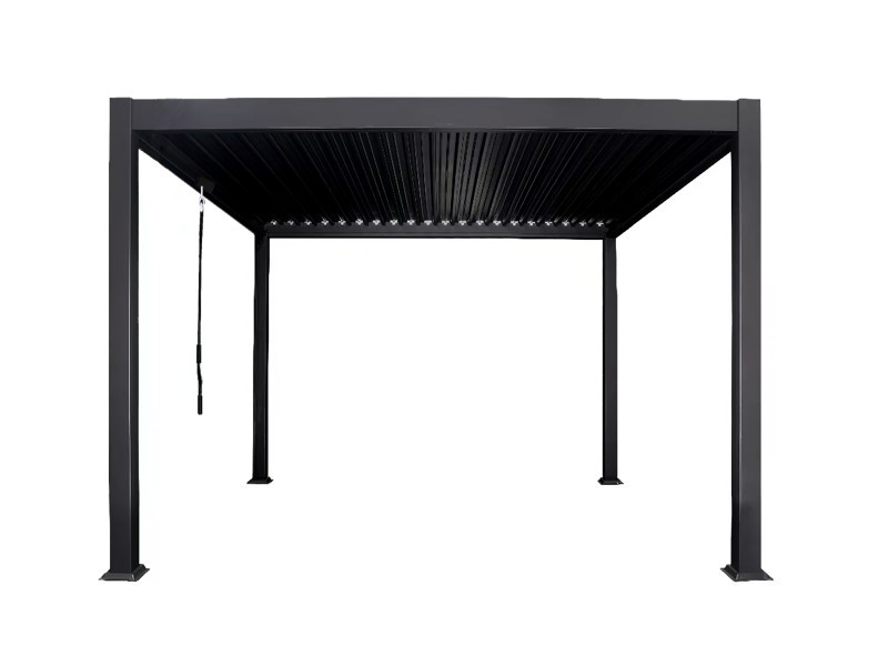 Sunrite Oliver pergola, alu vz s acl zsaluzat, 300x400 cm, fekete