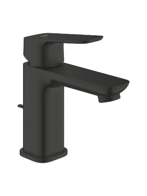 Grohe Cubeo Egykaros mosd�csaptelep, S-es m�ret, leerszt�vel, matt fekete, 1016942430