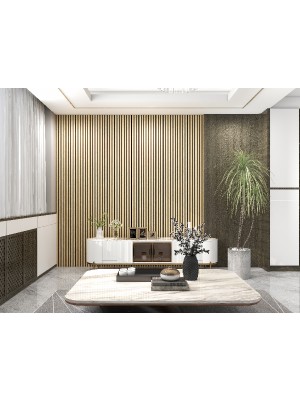 Akusztikus fali panel, IC MDF 60x295 cm, (18.990Ft/m2) termszetes tlgy