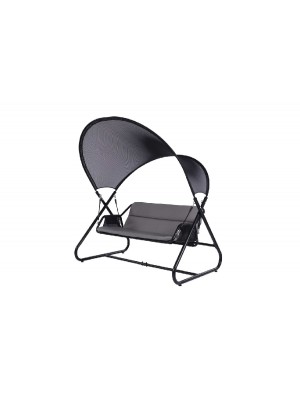 J-Home Nero k�tszem�lyes kerti hinta�gy, tet�vel, ac�lv�zas, 166�145�190 cm