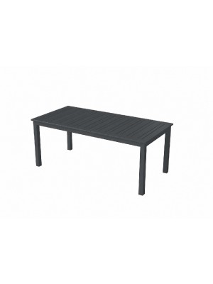 L-YO Verano kerti kinyithat� �tkez�asztal, 184/250x89x75 cm, alu v�z, s�t�t sz�rke