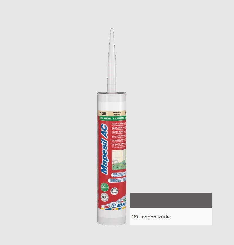 Mapei Mapesil AC Zero Szilikon fug�z� 119 londonsz�rke 310 ml