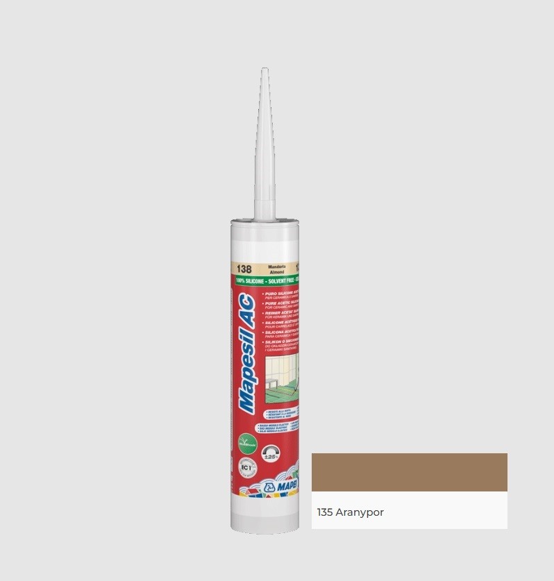 Mapei Mapesil AC Zero Szilikon fug�z� 135 aranypor 310 ml