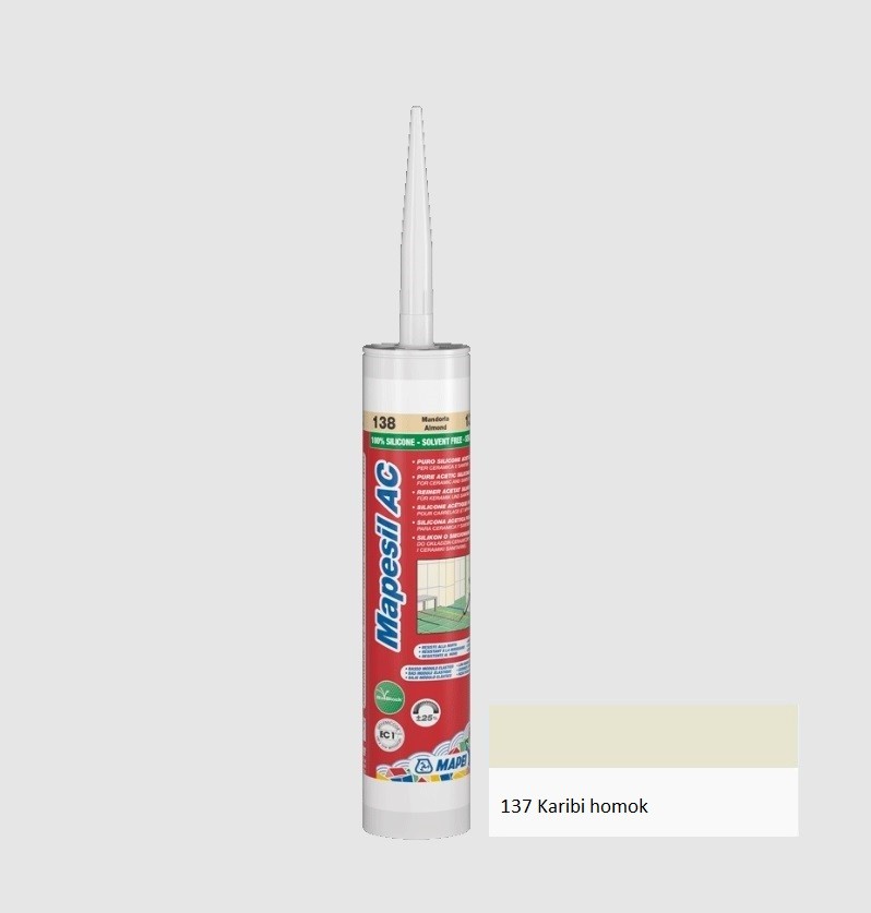 Mapei Mapesil AC Zero Szilikon fug�z� 137 karibi homok 310 ml