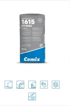 Betonjavthabarcs, Cemix CT-Max 1615, durva 1-3 cm, 25 kg