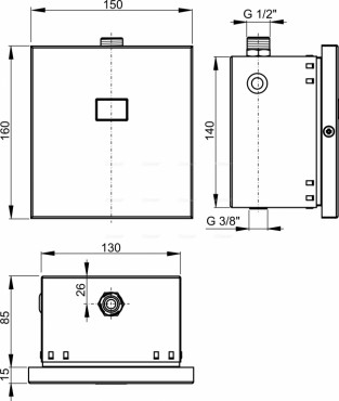 Alcaplast, ASP4-K Automata pisszorblt, fm (12 V hlzati tplls)