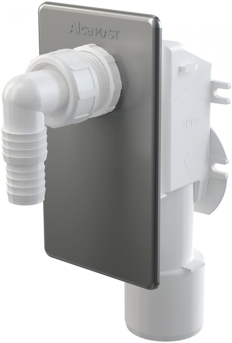 Szifon, Alcaplast APS3, mos�g�phez, mosogat�g�phez, falba szerelhet�, kr�mozott el�lappal
