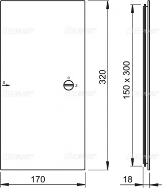 Alcaplast, kdajt (szerelajt) 15*30 cm AVD002