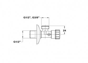 Mofm, Sarokszelep 1/2? - 3/8?, 163-0006-00