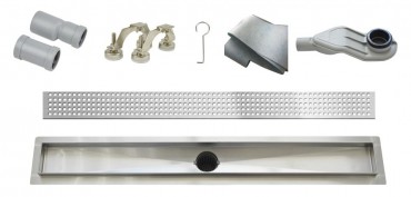 Wellis, W-Drain Square Zuhanyfoly�ka szett, r�ccsal, 80 cm, WE00089 