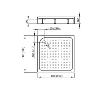 Radaway, Rodos C zuhanytlca, 90*90 cm