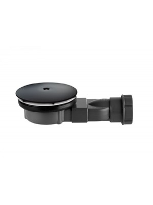 Radaway, R400 SLIM Black, zuhanytlca szifon, 90 mm I.o