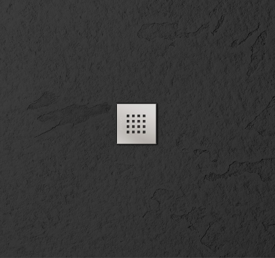 Zenon, Smart SL Negro 90x90 cm fekete m�m�rv�ny zuhanyt�lca szifonnal �s inox lefoly�fed�vel 8445583171136