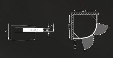 Roth, GR2 Elegant Line, zuhanykabin, ves, 80*80 cm