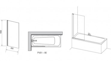 Ravak, PVS1 kdparavn, 80 cm