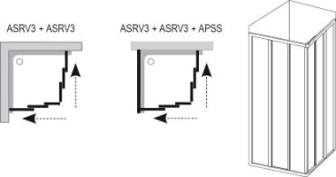 Ravak, Supernova ASRV3-90 + ASRV3-90 zuhanykabin, 90*90 cm