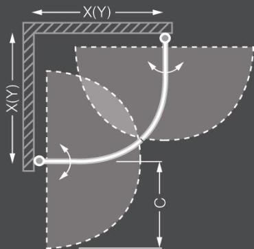 Roth, TR1 Tower Line 1000, 100*100 cm ves zuhanykabin