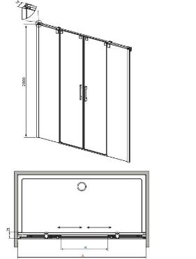 Radaway, Espera DWD zuhanyajt, 140*200 cm