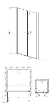 Radaway, EOS DWD zuhanyajt, 90*197 cm