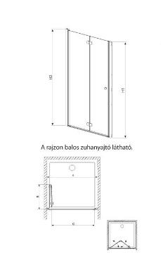 Radaway, EOS DWB zuhanyajt, 70*197 cm