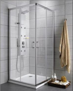 Radaway, Premium Plus C 1900 zuhanykabin, szgletes, 90*90 cm