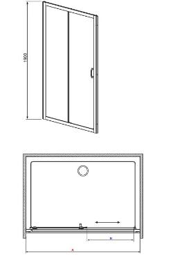 Radaway, Premium Plus DWJ zuhanyajt, 100*190 cm